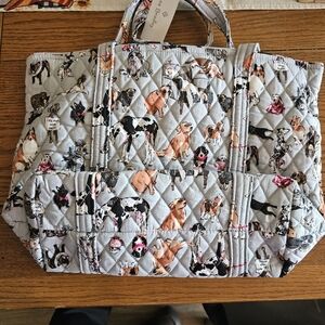 Vera Bradley Small Vera tote  bag New with tags Dog show pattern